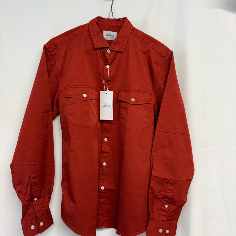 Luigrad Mens Button Up - Long Sleeve Button Down Shirts with Two Pockets size S